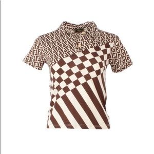 Vintage Fendi Zucca Print Polo